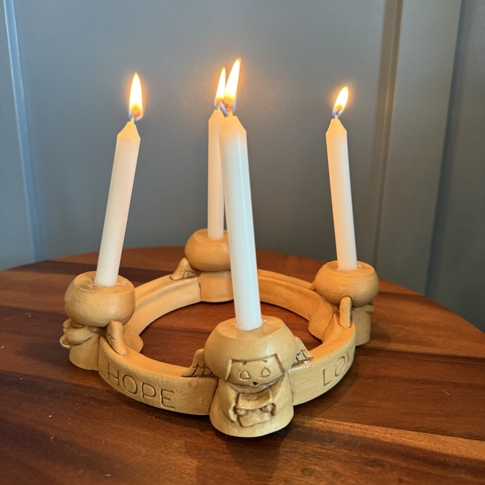 Abbey Press Angels‎ Advent Candle Wreath Vintage 1970's Love Joy Hope Peace